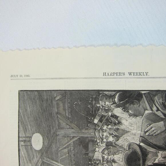 Antique 1882 Print On the Iron Pier, Coney Island Henry A. Ogden Harper’s Weekly - Picture 9 of 12